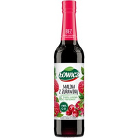 Łowicz Suplement diety syrop o smaku malinowym z żurawiną 400 ml