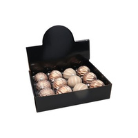 EM&EM Bombka szklana 8cm mix miedziany i złoty