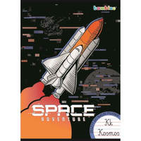 Bambino zeszyt do nauki pisania okładka laminowana A4, 32 kartki, linia dwukolorowa mix chłopięcy