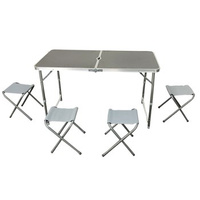Komplet mebli piknikowych Comfort Living - składany stolik i 4 taborety