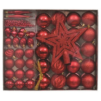 Jumi Zestaw dekoracji plastikowych bombki, korale, gwiazda,  50 sztuk