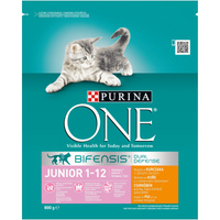 PURINA ONE Junior Karma dla kociąt bogata w kurczaka z pełnymi ziarnami 800 g