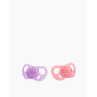 Twistshake 2x Smoczek 6m+ Pastelowy Różowy i Pastelowy Fioletowy