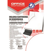 Okładki do bindowania OFFICE PRODUCTS karton A4 250gsm błyszczące 100szt białe
