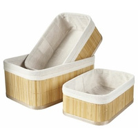 Komplet 3 koszyków bambusowych mix VIVESS