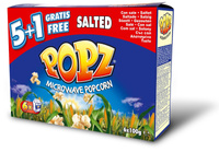 POPZ Popcorn do mikrofalówki solony 6 w cenie 5 600 g