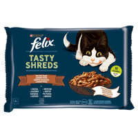 FELIX TASTY SHREDS Mix karmy dla kotów Kaczka Indyk