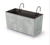 Doniczka Prosperplast Urbi Case Beton Effect z wieszakiem 40cm, kolor beton