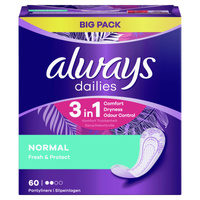 Always Dailies Normal Fresh & Protect Wkładki higieniczne , 60 sztuk