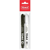 Marker olejowy FINE biały + czarny  (2) Toma