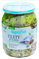 SuperFish Filety ze śledzia z pieprzem i ziołami 650 g