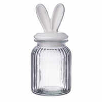 Pojemnik relief 900ml z ceramiczna pokrywką uszy Altom Design