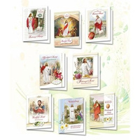 Karnet B6 brokat z nalepionym elementem wielkanoc