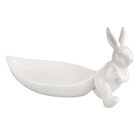 Patera porcelanowa zając 26x11x11 cm