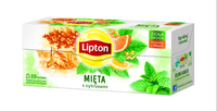 Lipton Herbatka ziołowa aromatyzowana mięta z cytrusami 26 g (20 torebek)
