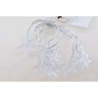 EM&EM Girlanda świetlna gwiazdki 10 LED ciepłe światło 1,2m