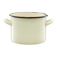 Garnek emaliowany kremowy 18 cm Emalia Olkusz