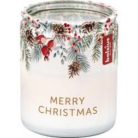 Bolsius Świeca zapachowa w szkle 82/68 z motywem stroika Wanilia