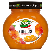 Łowicz Konfitura extra z brzoskwiń o obniżonej zawartości cukrów 240 g