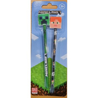 Zestaw ołówków Minecraft 2 sztuki + gumka