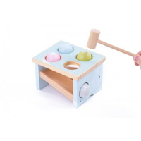 Młoteczek przebijanka drewniana Pastelowa