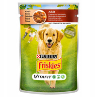 Friskies Vitafit Adult Karma dla psów z jagnięciną i marchewką w sosie 100g
