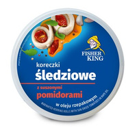 Koreczki śledziowe z suszonymi pomidorami w oleju 200g Fisherking