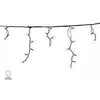 Kurtyna sople 100 LED biały ciepły z dodatkowym gniazdkiem na zewnątrz, 4,8M dekoracji