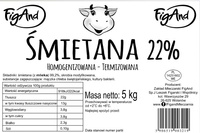 Śmietana 22% 5 kg wiadro Figand