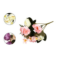 EM&EM Bukiet kwiatów sztucznych 6 główek 30 cm mix