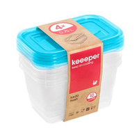 Zestaw 4 pojemników fredo fresh 0,75 l Keeeper