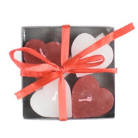 Świeczki w kształcie serca 4 szt.