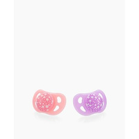 Twistshake 2x Smoczek 0-6m Pastelowy Różowy i Pastelowy Fioletowy