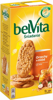 belVita Breakfast Ciastka zbożowe z miodem orzechami i kawałkami czekolady 300 g