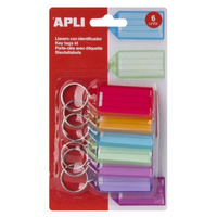 Zawieszki na klucze APLI 29x56mm 6szt mix kolorów