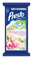 Presto Ściereczki nawilżane uniwersalne zapachowe magnolia 72 sztuk