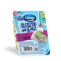 Lisner Śledzik na raz z ogórkiem i czosnkiem 100 g