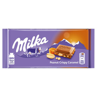 Milka Czekolada mleczna chrupiący orzeszek ziemny i karmel 90 g