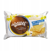 Wawel Wafle o smaku waniliowym bez dodatku cukru 110 g e
