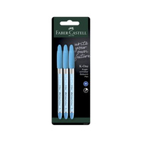 Długopis  0,7 mm niebieski 3 szt. blister Faber-Castell