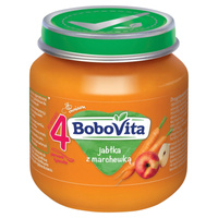 BoboVita Jabłka z marchewką po 4 miesiącu 125 g