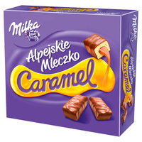Milka Alpejskie Mleczko Caramel Pianka o smaku waniliowym z nadzieniem karmelowym 350 g