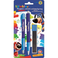 Bambino długopis i ołówek automatyczny + rysiki do ołówka