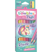 Bambino kredki ołówkowe dwustronne 12 kolorów pastelowych
