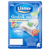 Lisner Śledzik na raz w sosie śmietanowym 100 g