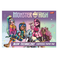 Blok techniczny A4 10 kartek Monster High