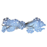 Lampki 20 LED śnieżynki + gwiazdki na baterie cool white