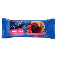 E. Wedel Wedlowe Malinowe Biszkopty z galaretką malinową oblane czekoladą deserową 147 g