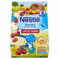 Nestlé Kaszka mleczno-ryżowa jabłko-wiśnia dla niemowląt po 8. miesiącu 230 g