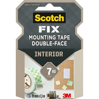 Scotch-Fix™ Dwustronna taśma montażowa do wnętrz, 19 mm x 1,5 m, 1 rolka/opakowanie